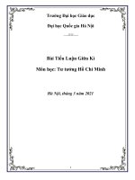 Phân tích tư tưởng hồ chí minh về cách mạng giải phóng dân tộc 