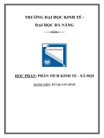 Tiểu luận  Bài tập nhóm PHÂN TÍCH KINH TẾ  XÃ HỘI Trường Đại học kinh tế Đà Nẵng