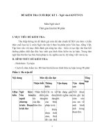 Bộ đề kiểm tra cuối kì 1 ngữ văn 6, sách kết nối tri thức với cuộc sống  có ma trận, đáp án   copy