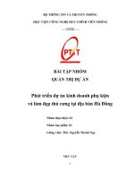 Phát triển dự án kinh doanh phụ kiện và làm đẹp thú cưng tại địa bàn hà đông 