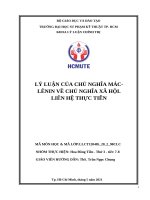 Lý luận của chủ nghĩa mác – lênin về chủ nghĩa xã hội  liên hệ thực tiễn  