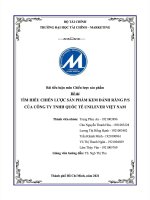 TÌM HIỂU CHIẾN lược sản PHẨM KEM ĐÁNH RĂNG PS của CÔNG TY TNHH QUỐC tế UNILEVER VIỆT NAM 