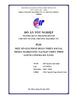 Khóa luận Phân tích các hoạt động Social Media đối với Marketing tại rạp chiếu phim Lotte Cinema Đà Nẵng