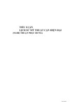 TIỂU LUẬN LỊCH sử mỹ THUẬT cận HIỆN đại (NGHỆ THUẬT PHỤC HƯNG) 