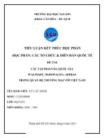 CÁC TẬP ĐOÀN đa QUỐC GIA WALMART, McDONALD’s, ADIDAS TRONG QUAN HỆ THƯƠNG MẠI VỚI VIỆT NAM 
