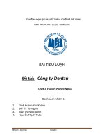 BÀI TIỂU LUẬN Đề tài:   Công ty Dentsu
