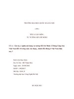 Giá trị, ý nghĩa nội dung  tư tưởng hồ chí minh về đảng cộng sản việt nam đối với công cuộc xây dựng , chỉnh đốn đảng ở việt nam hiện nay 