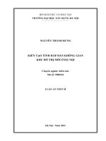 Kiến tạo tính hấp dẫn không gian khu đô thị mới ở hà nội 