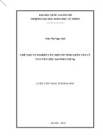 Chế tạo và nghiên cứu một số tính chất vật lý của vật liệu zno pha tạp ag 