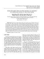 PHÂN TÍCH BIẾN ĐỘNG ĐƯỜNG BỜ KHU VỰC BỜ BIỂN CỬA SÔNG HẬU BẰNG TƯ LIỆU VIỄN THÁM