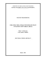 Kiến tạo tính hấp dẫn không gian khu đô thị mới ở hà nội TT TIENG ANH 