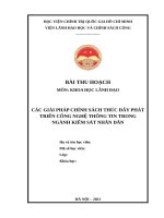 Bài thu hoạch CCLL môn khoa học lãnh đạo