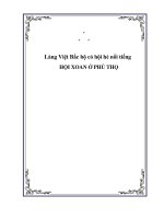 HỘI XOAN Ở PHÚ THỌ