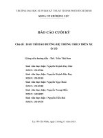 báo cáo cuối kỳ chủ đề  bảo tr̀ bảo dưỡng hệ thống treo trên xe ô tô 