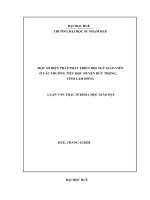 LUẬN văn THẠC sĩ   một số biện pháp phát triển đội ngũ giáo viên tiểu học ở huyện ĐỨC TRỌNG,tỉnh lâm đồng