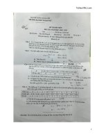 Đề thi cuối học kỳ II năm học 2018-2019 môn học Xác suất thống kê (Đề số 1)  – ĐH Ngoại ngữ