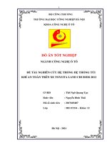 ĐỒ ÁN NGHIÊN CỨU HỆ THỐNG TÚI KHÍ AN TOÀN TRÊN XE TOYOTA LAND CRUISER 2012