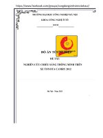 ĐỒ ÁN VỀ HỆ THỐNG CHIẾU SÁNG THÔNG MINH TRÊN XE TOYOTA CAMRY 2012