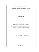 Luận văn thạc sĩ nghiên cứu sản xuất vắc xin phòng bệnh than do bacillus anthracis ở quy mô phòng thí nghiệm 