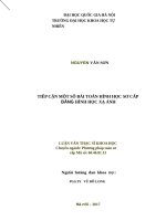 Luận văn thạc sĩ tiếp cận một số bài toán hình học sơ cấp bằng hình học xạ ảnh 