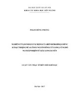 Luận văn thạc sĩ nghiên cứu đánh giá tác động của biến đổi khí hậu đến các đặc trưng mùa lũ đầu nguồn sông cửu long vùng đồng tháp mười tứ giác long xuyên 