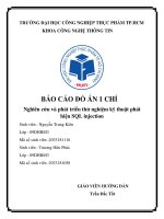 Đồ án nghiên cứu và phát triển thử nghiệm kỹ thuật phát hiện SQL injection 