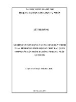 Luận văn thạc sĩ nghiên cứu xây dựng và ứng dụng quy trình phân tích đồng thời một số chất bảo quản trong da bằng phương pháp LC MS MS 