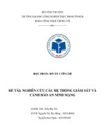 NGHIÊN cứu các hệ THỐNG GIÁM sát và CẢNH báo AN NINH MẠNG 