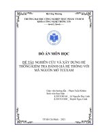 NGHIÊN cứu và xây DỰNG hệ THỐNG KIỂM TRA ĐÁNH GIÁ hệ THỐNG với mã NGUỒN mở TCEXAM 
