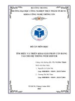 Tìm hiểu và triển khai giải pháp cân bằng tải cho hệ thống webserver 