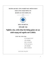 Nghiên cứu, triển khai hệ thống giám sát an 