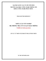 KHÓA LUẬN TỐT NGHIỆP HỆ THỐNG TRA CỨU LUẬT GIAO THÔNG