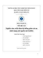 Nghiên cứu, triển khai hệ thống giám sát an 