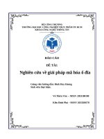 Nghiên cứu về giải pháp mã hóa ổ đĩa 