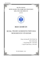 TÌM HIỂU KUBERNETES TRIỂN KHAI MICROSERVICES với DOCKER 