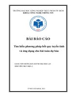 Bài báo cáo linear regression 
