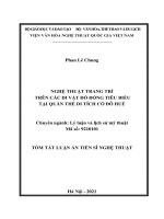 NGHỆ THUẬT TRANG TRÍ TRÊN CÁC DI VẬT ĐỒ ĐỒNG TIÊU BIỂU TẠI QUẦN THỂ DI TÍCH CỐ ĐÔ HUẾ  tt