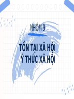 slide thuyết trình tồn tại xã hội ý thức xã hội 