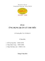 Đề tài ỨNG DỤNG QUẢN lý CHI TIÊU 