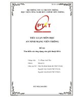 TIỂU LUẬN môn học AN NINH MẠNG VIỄN THÔNG đề tài tìm hiểu các ứng dụng của giải thuật RSA 