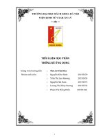 tiểu luận học phần thống kê ứng dụng 