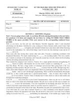 ĐỀ THI VÀ ĐÁP ÁN CHÍNH THỨC CHỌN HỌC SINH GIỎI TỈNH NGHỆ AN môn TIẾNG ANH lơp 12 năm học 2021 2022 BẲNG b