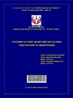 Thi công và thiết kế mô hình xe tự hành theo chỉ dẫn từ smartphone 