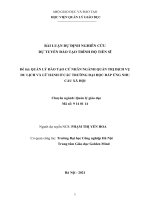 QUẢN lý đào tạo cử NHÂN NGÀNH QUẢN TRỊ DỊCH vụ DU LỊCH và lữ HÀNH ở các TRƯỜNG đại học đáp ỨNG NHU cầu xã hội 