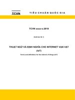 THUẬT NGỮ VÀ ĐỊNH NGHĨA CHO INTERNET VẠN VẬT(IoT) Terms and definitions for the Internet of things (IoT)