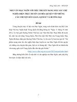 MẠC NGÔN TIỂU THUYẾT MANG MÀU SẮC CHỦ NGHĨA HIỆN THỰC HUYỀN ẢO HÒA QUYỆN VỚI NHỮNG  CÂU CHUYỆN DÂN GIAN, LỊCH SỬ VÀ ĐƯƠNG ĐẠI