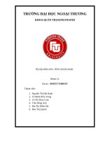 TIỂU LUẬN KHỞI SỰ KINH DOANH DỰ ÁN SWEET FOREST