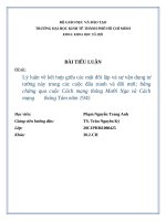 Lý luận về kết hợp giữa các mặt đối lập và sự vận dụng tư tưởng này trong các cuộc đấu tranh và đổi mới bằng chứng qua cuộc cách mạng tháng mười nga và cách mạng       tháng tám năm 1945