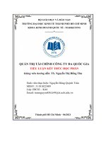 Bài tiểu luận không thuyết trình cuối kỳ môn quản trị tài chính công ty đa quốc gia  ứng dụng hợp đồng forward 2 1 theo phương trình ngang bằng lãi suất, một nhà xuất khẩu mỹ sẽ nhận được 02 triệu GBP tron 