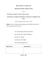 Phân tích tác động của hoạt động logistics đến lợi thế cạnh tranh của chuỗi cung ứng thịt mát meat deli  